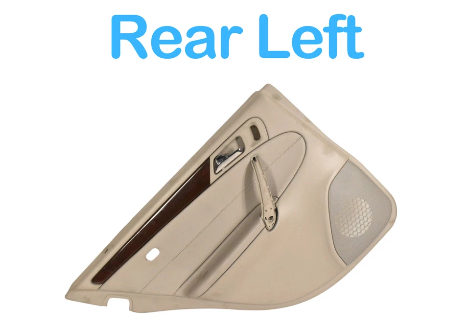 01-07 Mercedes C240 C55 AMG Panel de puerta interior lado conductor trasero izquierdo OEM Foto 3 de 4