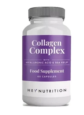 HEY NUTRITION COLLAGEN COMPLEX HYALURONIC ACID/SEA KELP - FAST/TRACKED DELIVERY