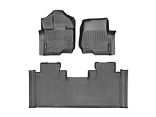 WeatherTech FloorLiner for 2021-2025 Ford F-150 - 1st & 2nd Row, Black