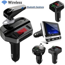 Bluetooth 5.0 Wireless Car FM Transmitter USB Charger Aux Adapter MP3 Hands-free