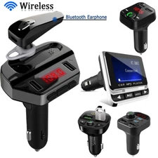Bluetooth 5.0 Wireless Car FM Transmitter USB Charger Aux Adapter MP3 Hands-free