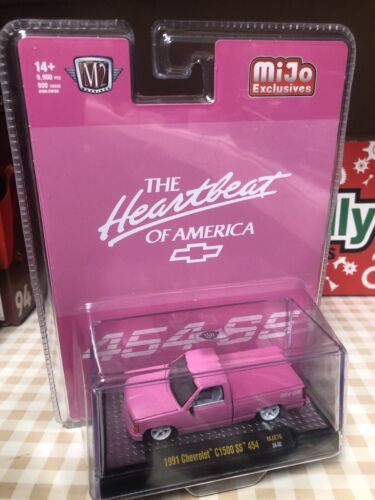 M2 MACHINES 2024 CHASE L.E. 900 MIJO EXCL. PINK 1991 CHEVY C1500 SS 454 MJS76!B - Picture 2 of 2