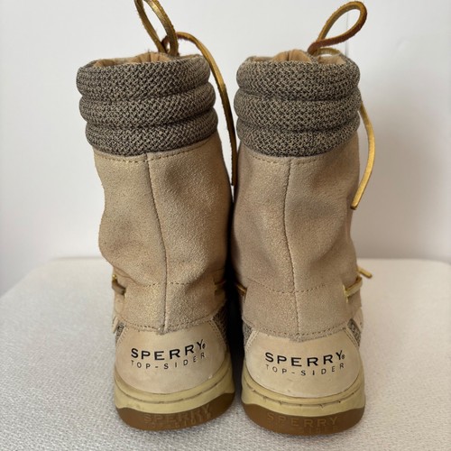 Bota Sperry Top-Sider Hikerfish para mujer talla 7 M bronceada dorada brillante con cordones - Imagen 4 de 8