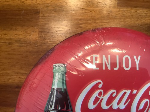 Coca-Cola Wood Sign Enjoy While We Check Your Tires Wall Sign Man Cave Mechanic - Picture 2 of 9