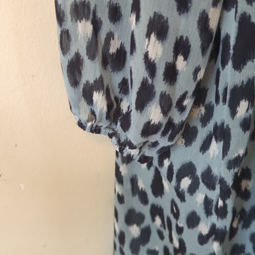 NWT LOFT Leopard Print V-Neck Long Sleeve Swing Dress S - Picture 9 of 16