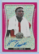 2020 LEAF METAL DRAFT HENRY RUGGS PINK MOJO PRISMATIC ROOKIE REFRACTOR AUTO 2/7
