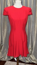 Alexander McQueen red Cap Sleeve dress