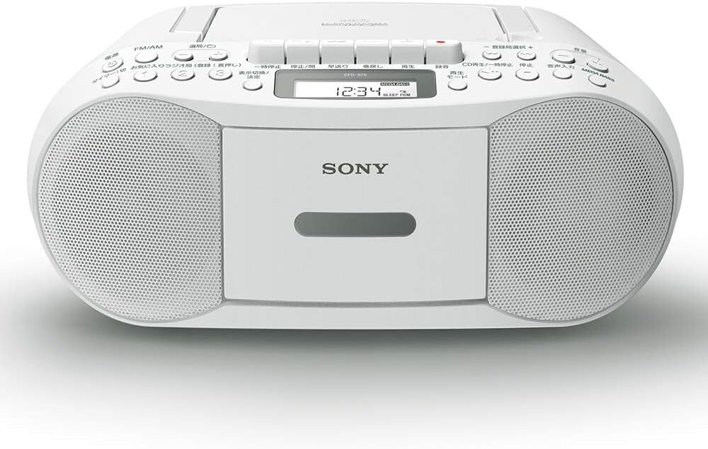ラジオ・コンポ Sony CFD-S70 CD Boombox Recorder FM/AM SONY CFD-S 70 CD Boombox with Recorder FM AM Wide-FM Black