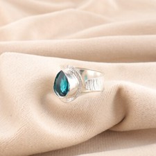 Apatite Gemstone 925 Sterling Silver Ring Handmade Jewelry Ring Gift For Wife