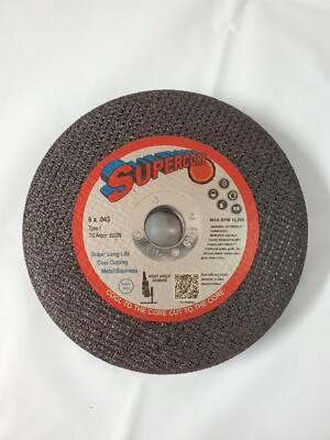 SuperCore 6'' x .045'' x 7/8'' Metal Cutting Wheels, 100 Discs