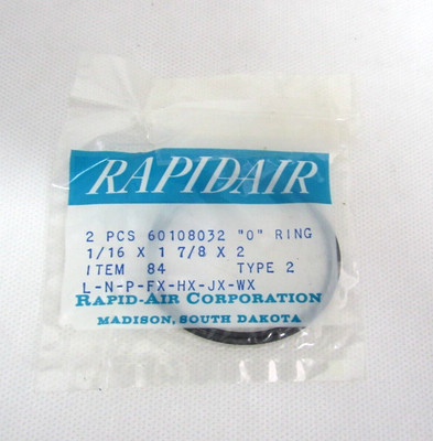 RAPIDAIR 2 PCS 60108032 O RING 1/16 X 1 7/8 X 2