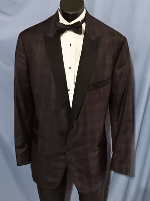 David August Tuxedo, Dinner, Jacket Dual Vents Surgeon Cuffs Peak Lapel 50R