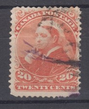 Canada Scott #46  20 cent vermilion "Small Queen"    F  **
