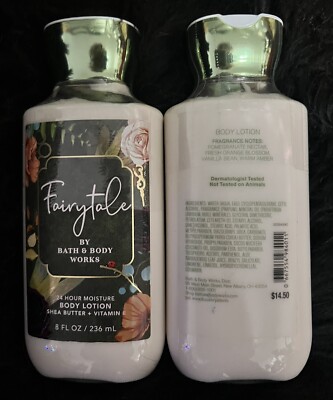 BATH & BODY WORKS 2 PC LOT SUPER SMOOTH BODY LOTION FAIRYTALE 8 OZ NEW
