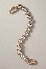 NEW Crystal Chain Bag Charm - Gold 11.5 in x .5 in Key Chain Charm Phone Charm