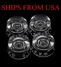 Guitar Speed Dial Knob 24 Fine Spline Control Knob for Gibson LP transparent