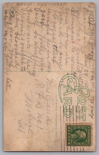 Postkarte Post, Champagne, Illinois c1915 - Bild 2 von 2