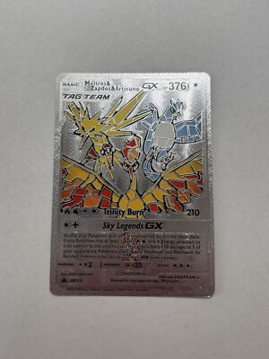 Silver Tag Team Moltres Zapdos Articuno GX Display Card