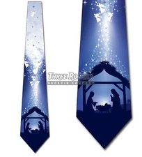 Christmas Ties Nativity Necktie Religious Tie
