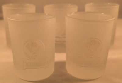 5er Set Jägermeister Shot Gläser 2 cl  - Milchglas Frost