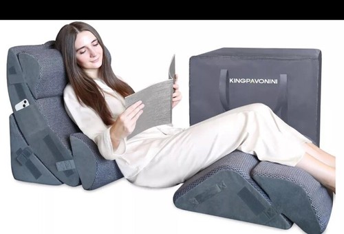 KingPavonini 3PCS Orthopedic Bed Wedge Pillow for Sleeping, Post Surgery Memo... - Picture 11 of 11