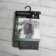 Cuddl Duds Men's Base Layer Pants Size XL Thermal Underwear Long Johns Gray