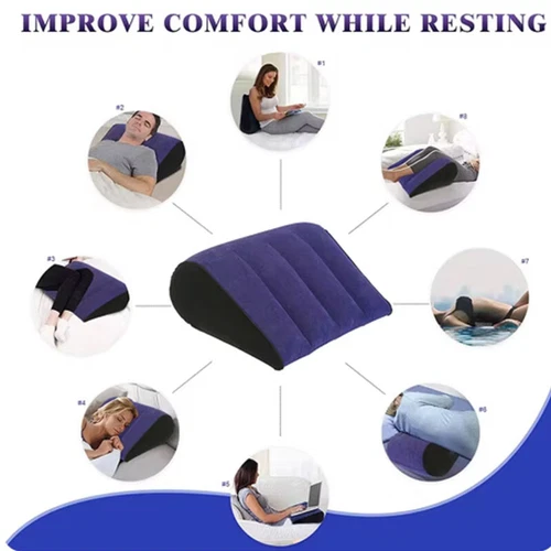 Inflatable Sex Pillow Position Enhancer Wedge Bondage Furniture Cushion Couples - Picture 10 of 24