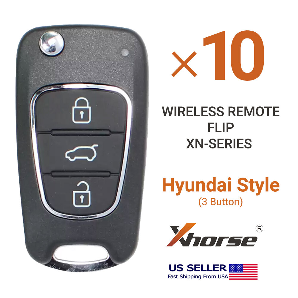 10X Xhorse Wireless Universal Flip Remote Key Hyundai Style 3 Button ...