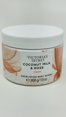 Victoria's Secret Coconut Milk & Rose Exfoliating Body Scrub 13oz Fresh Sealed