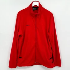 Rossignol Park City Fleece Jacket Mens XL Zip Pockets Cardinal Red Full Zip