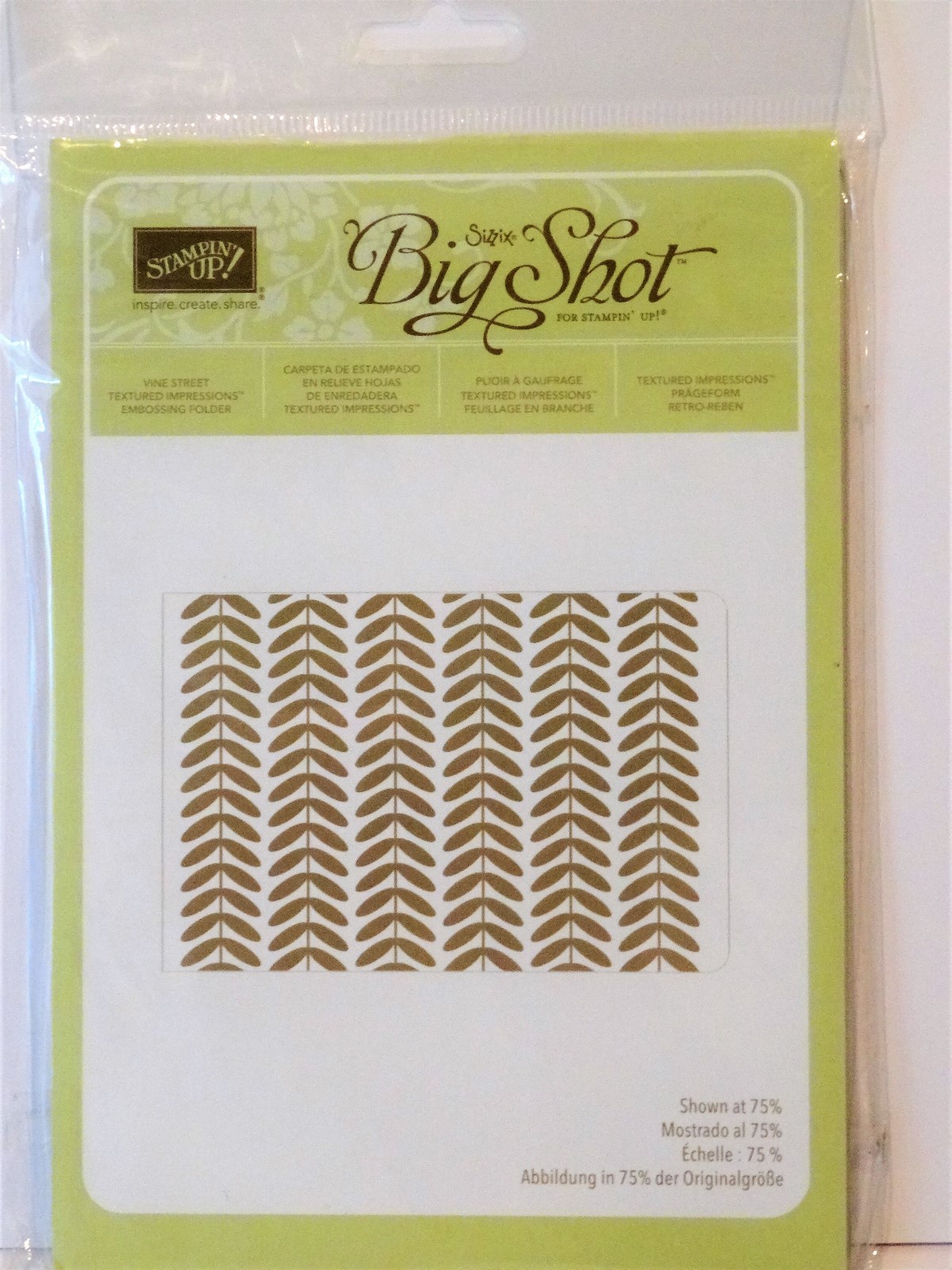 Stampin Up VINE STREET embossing folder Bigshot sizzix NEW | eBay