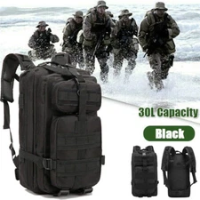 30L Military Tactical Backpack Army Hiking 3 Day Assault Pack Molle Bag Rucksack