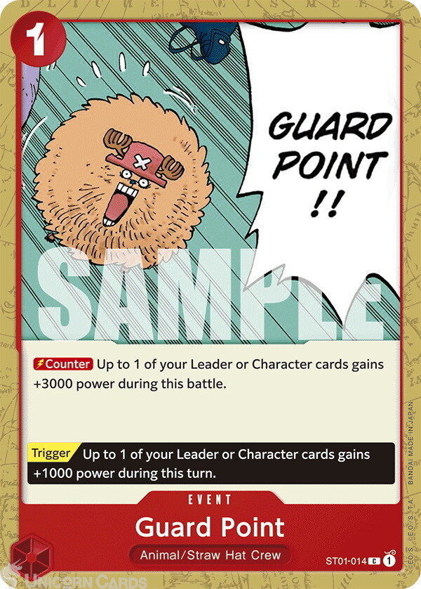 ST01-014 Guard Point : Common English One Piece TCG Card : PRB01: One Piece Card