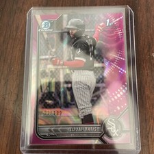 2022 Bowman Chrome 1st Fuschia Refractor Elijah Tatis 122/199 White Sox 🔥🔥🔥