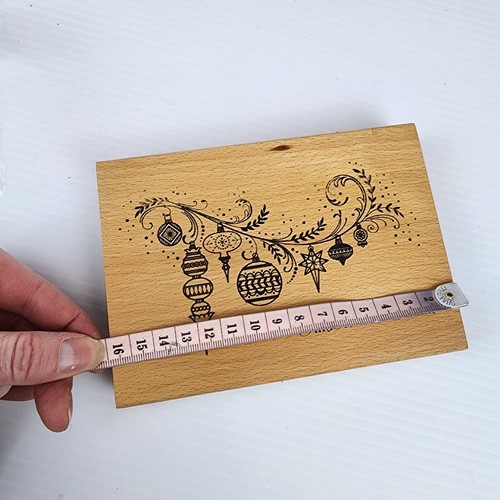 Papermania Craft Rubber Stamp Wood Vintage A Christmas Carol Bauble Decoration - Picture 6 of 6