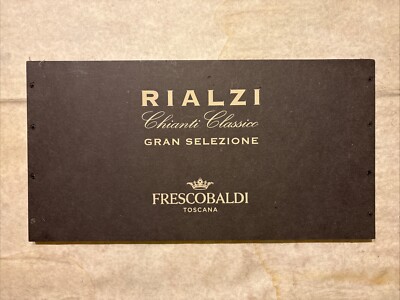1 Rare Wine Wood Panel Rialzi Frescobaldi Vintage CRATE BOX SIDE 12/24 393a