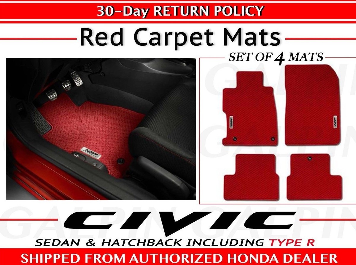 Genuine OEM Honda Civic 4dr 5dr Red Carpet Floor Mat Set (08P15