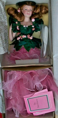 Franklin Heirloom Porcelain Doll "The Rose Princess" Never Unwrapped From Box. - Picture 7 of 9