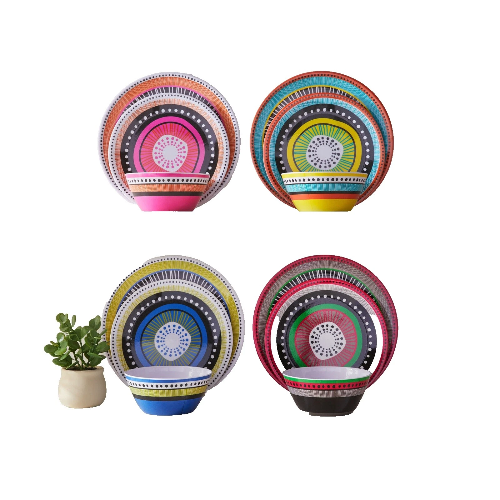 Gibson Melamina Vajilla abstracto & serveware