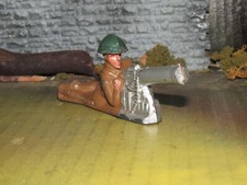 EXCELLENT BARCLAY WW2 LEAD TOY SOLDIER PRONE MACHINEGUNNER -1940