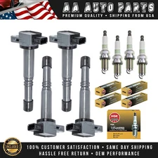 4x Ignition Coil & NGK Platinum Spark Plug for Acura CSX RSX Accord Civic UF311