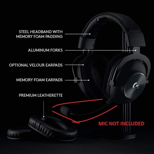 🎧Logitech G PRO X WIRELESS Lightspeed Gaming Headset Gen 1 - Black- NO MIC🎧 - Picture 6 of 11