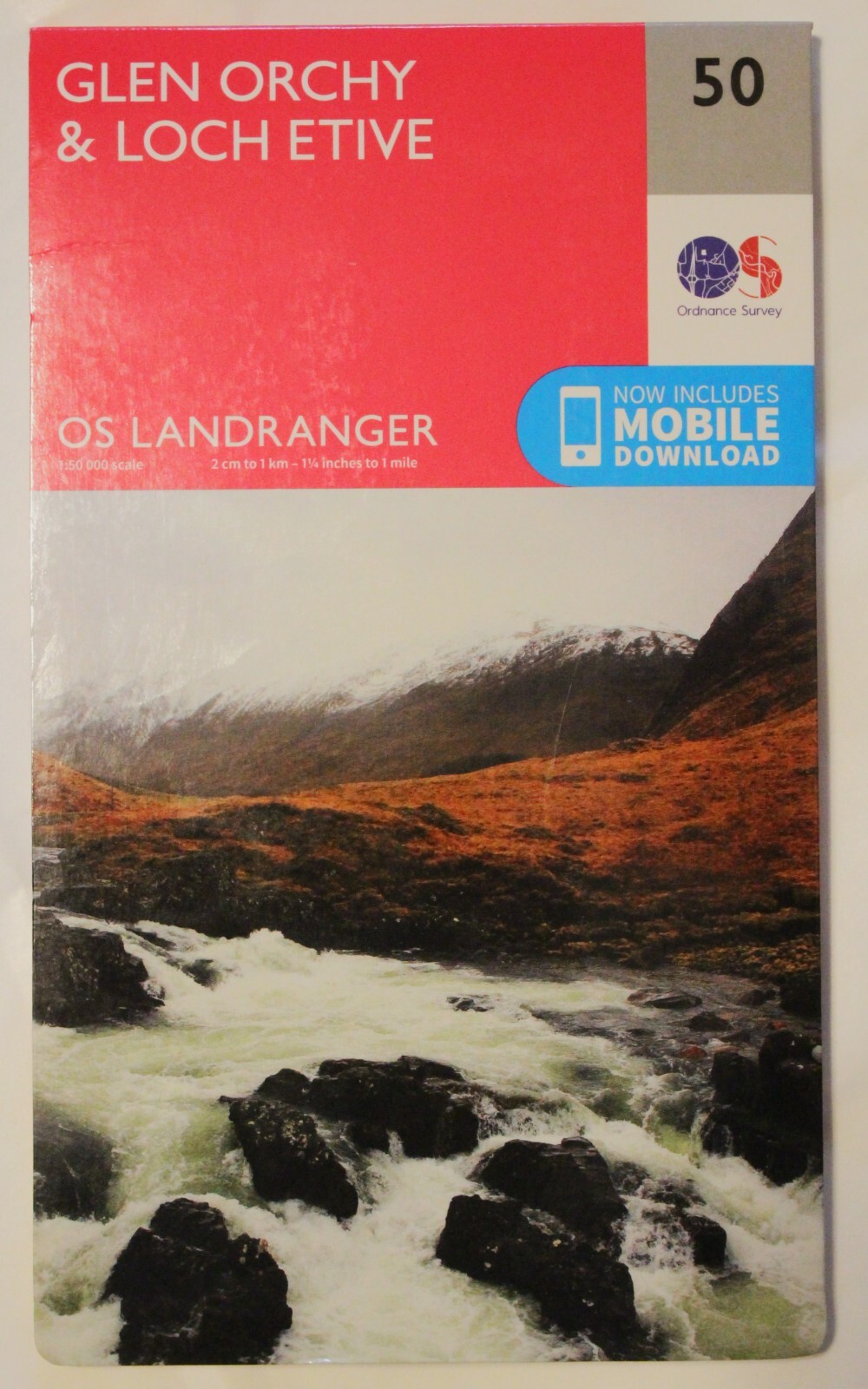 Glen Orchy Loch Etive Landranger Map 50 Ordnance Survey With Mobile Download