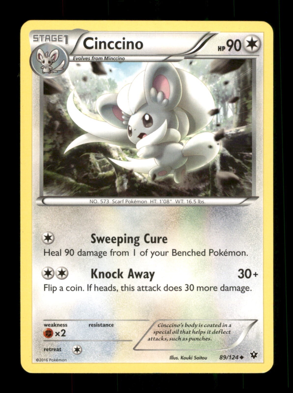 Cinccino 89/124 Non-Holo Nintendo  Pokemon Trading Card TCG 