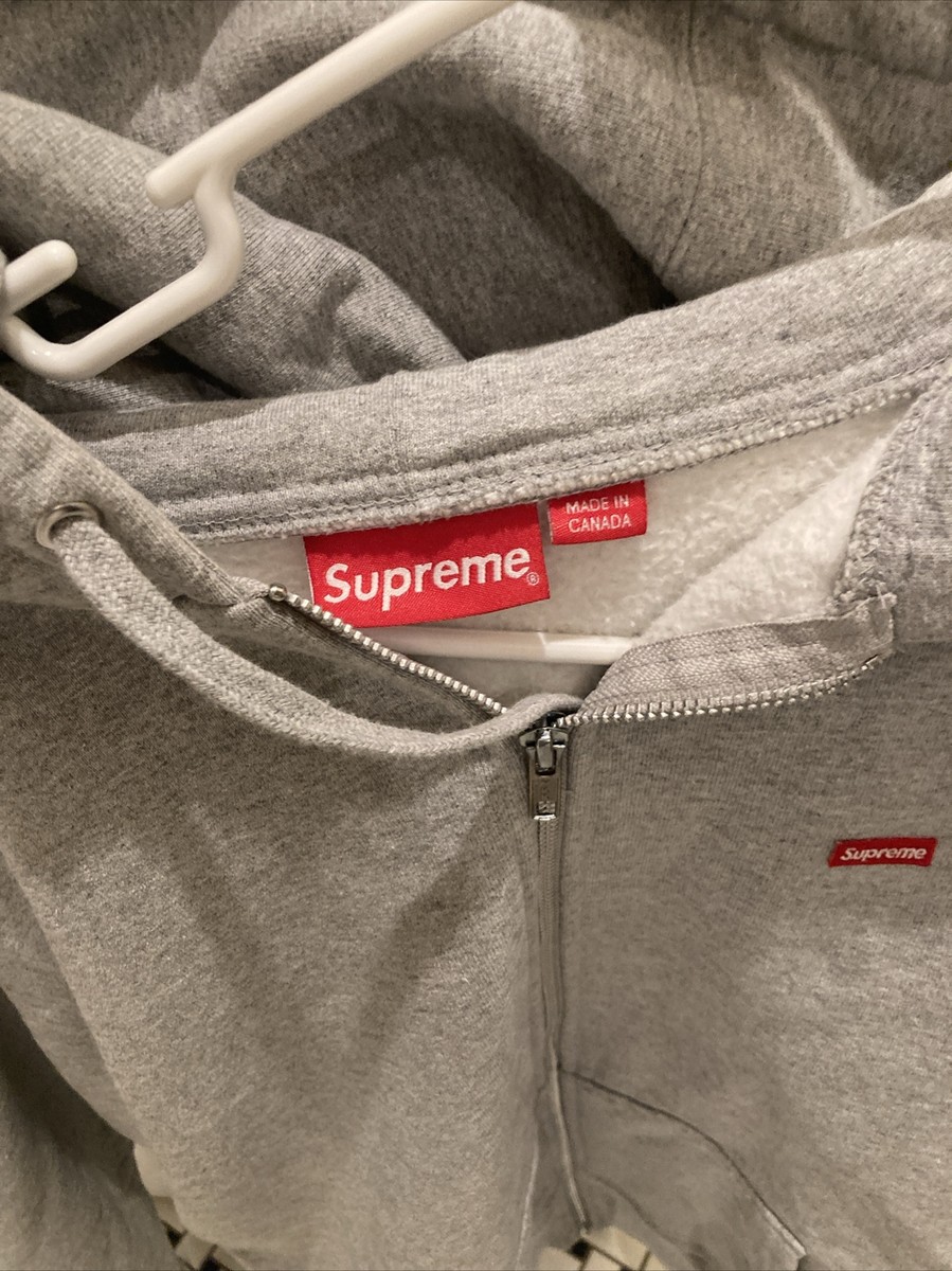 Supreme Small Box Logo Zip Up Hoodie FW16 HEATHER GREY Supreme Small Box Logo Zip Up Hoodie FW16 HEATHER GREY