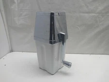 Metrokane Rabbit Retro Manual Hand Crank Ice Cube Crusher Shaver White Chrome 