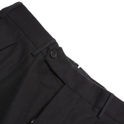 Incotex NWT Pleated Dress Pants Size 46 (US 30) in Solid Blue 100% Cotton