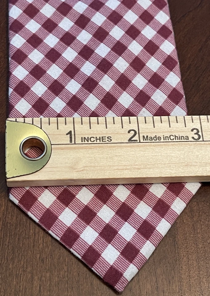 Corbata para hombre Mister Dean roja blanca Foto 4 de 4