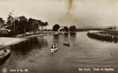 PC BRAZIL, SAO PAULO, CLUBS DE REGATAS, Vintage REAL PHOTO Postcard (B41284)