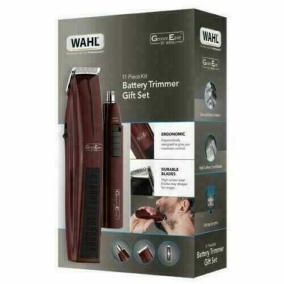 Wahl Groom Ease Barttrimmer Haarschnitt Nase Nasen Ohrschneider Geschenkset weinrot
